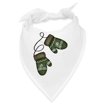 Weihnachten - Winter - Handschuhe - Bandana - Weiß - Vorne