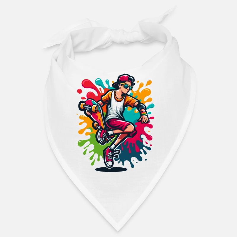 Skateboard avec des touches de couleur Bandana