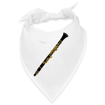 Klarinette Kupfer mit Schwarz - Bandana - Weiß - Vorne