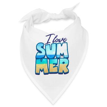 i love summer - Bandana - Weiß - Vorne