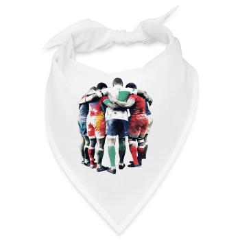 Rubgy-Spieler - Bandana - Weiß - Vorne