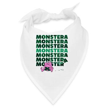 Monstera Monster - Bandana - Weiß - Vorne