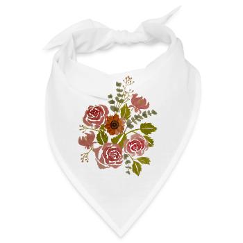 Blumenstrauß - Bandana - Weiß - Vorne