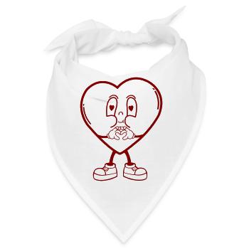 heart mr - Bandana - Weiß - Vorne