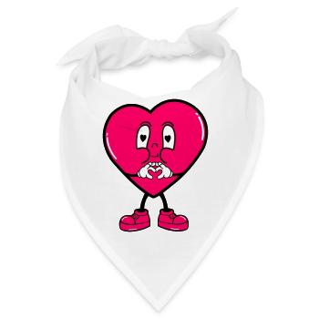 heart mr - Bandana - Weiß - Vorne