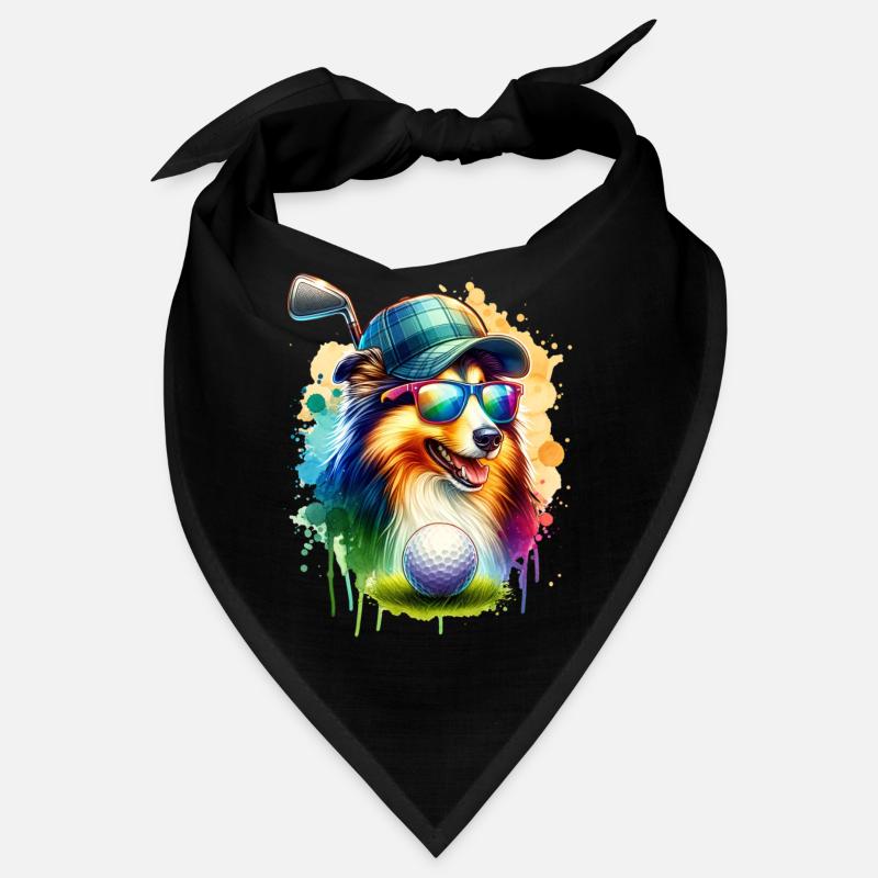 Sheltie Golfer Golf Course Chiens Bandana