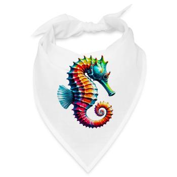 Seepferdchen - Bandana - Weiß - Vorne