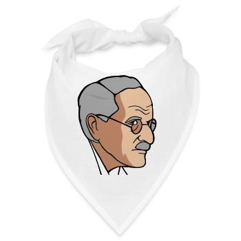 Jungian - Carl Gustav Jung - Portrait Edition - Bandana - Weiß - Vorne
