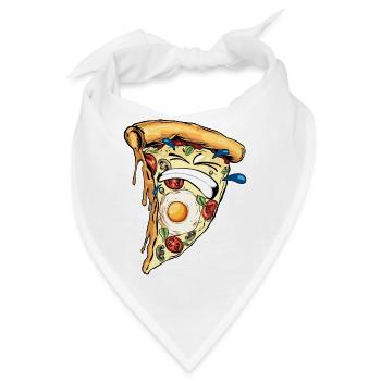pizza harter humor soufrance schwieriges zähnezeichnen - Bandana - Weiß - Vorne
