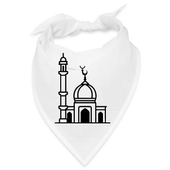 Moschee - Bandana - Weiß - Vorne