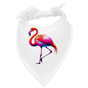 Flamingo - Bandana - Weiß - Vorne