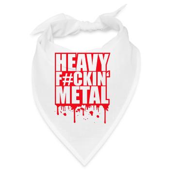 Heavy F#ckin' Metal Hard Rock Musik Graffiti Spray - Bandana - Weiß - Vorne