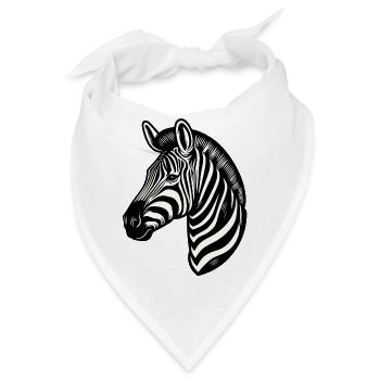Zebra - Bandana - Weiß - Vorne