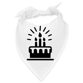 Kuchen - Bandana - Weiß - Vorne