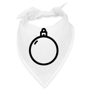 Weihnachtskugel - Bandana - Weiß - Vorne