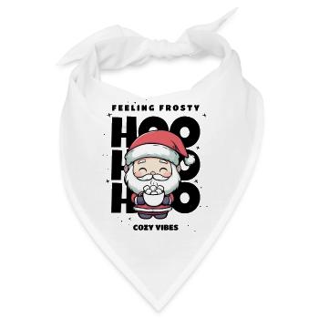 Weihnachten Pullover - Weihnachtsmann, Geschenk - Bandana - Weiß - Vorne