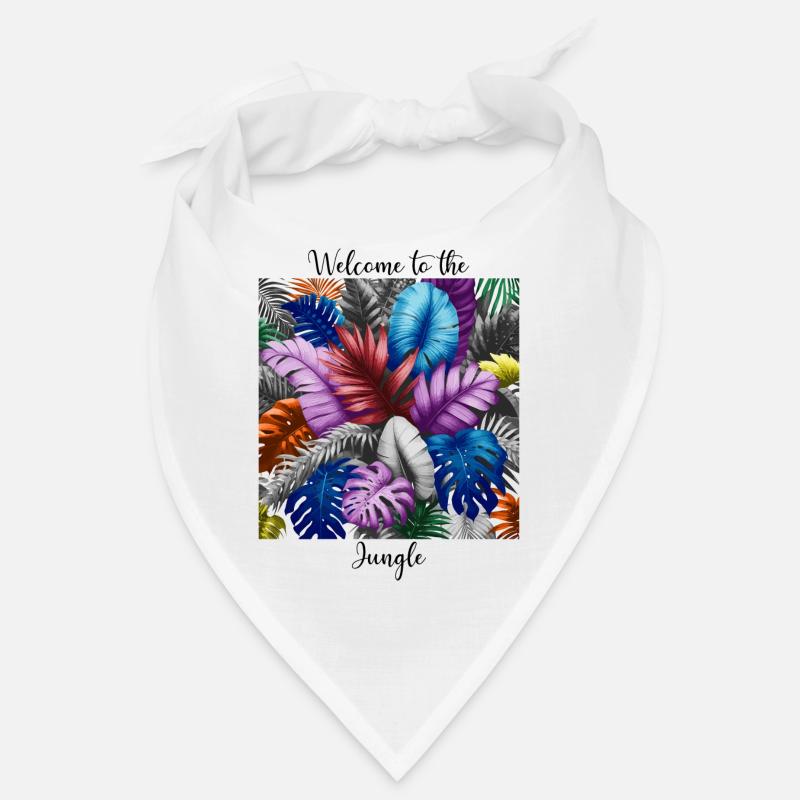 Tropischer Regenbogen - Bandana - Weiß
