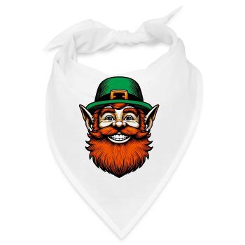 Irischer Kobold Irland - Bandana - Weiß - Vorne