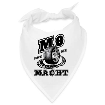 M8 Macht - Bandana - Weiß - Vorne