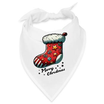 Socke Weihnachtssocke - Bandana - Weiß - Vorne
