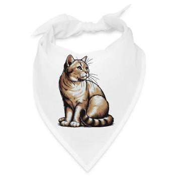 Katze - Bandana - Weiß - Vorne