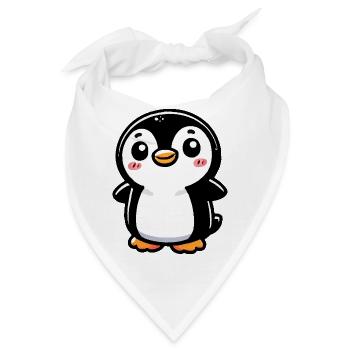 pinguin comic - Bandana - Weiß - Vorne