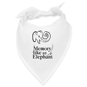 Memory Like an Elephant - Bandana - Weiß - Vorne