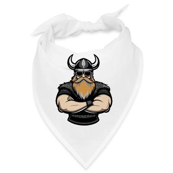 wikinger comic - Bandana - Weiß - Vorne