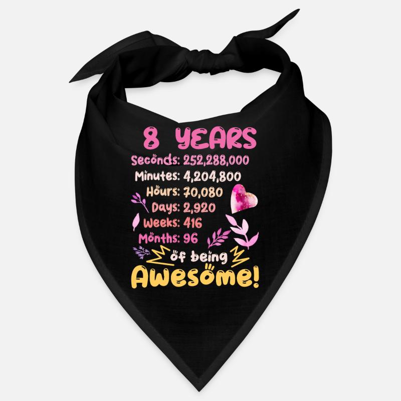 8 ans ! Cadeau d’anniversaire pour 8 ans Bandana