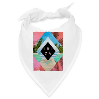 Ibiza Sommer Sonne Strand Meer Palmen Party - Bandana - Weiß - Vorne