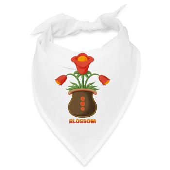 Blossom Blumentopf – Lebendige Blumenpracht - Bandana - Weiß - Vorne