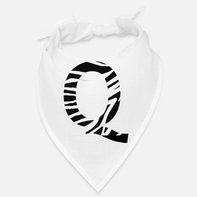 Buchstabe q zebra Bandana