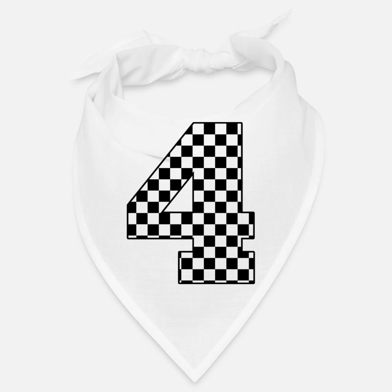 Number 4 checkered Bandana