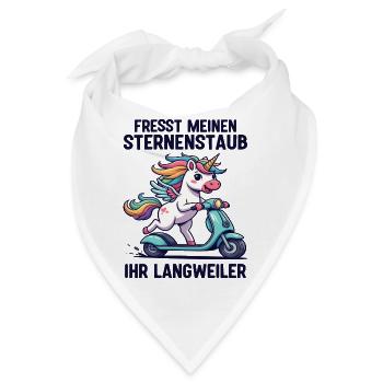 Roller-Einhorn - Bandana - Weiß - Vorne