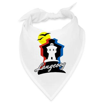 Langeoog Style mit Wasserturm - Bandana - Weiß - Vorne