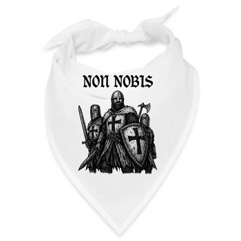 Templer nach der Schlacht – NON NOBIS - Bandana - Weiß - Vorne