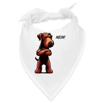 Nein Airedale Terrier Airedales Airedalebesitzer - Bandana - Weiß - Vorne
