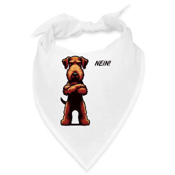 Nein Airedale Terrier Airedales Airedalebesitzer - Bandana - Weiß - Vorne