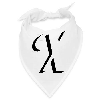 Letter X, Name, der Buchstabe X - Bandana - Weiß - Vorne