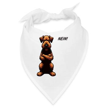 Nein Airedale Terrier Airedales Airedalebesitzer - Bandana - Weiß - Vorne