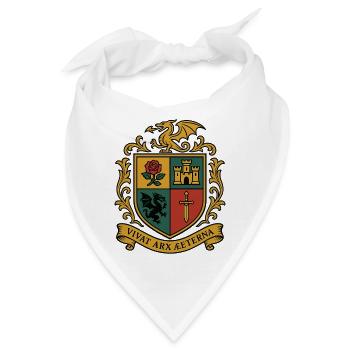 Burg Drachen Wappen Fantasy - Bandana - Weiß - Vorne
