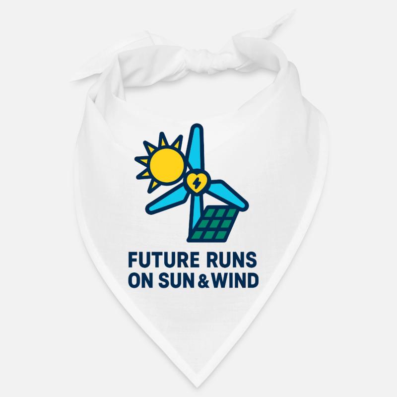 Future Runs on Sun & Wind - Bandana - Weiß