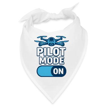 Pilot Mode On – FPV Drohnen-Motiv im Tech-Stil - Bandana - Weiß - Vorne