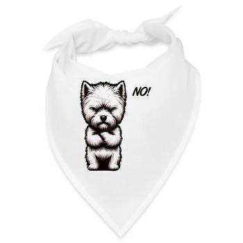 No West highland terrier Westie West highland hund - Bandana - Weiß - Vorne