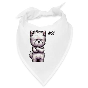No West highland terrier Westie West highland hund - Bandana - Weiß - Vorne
