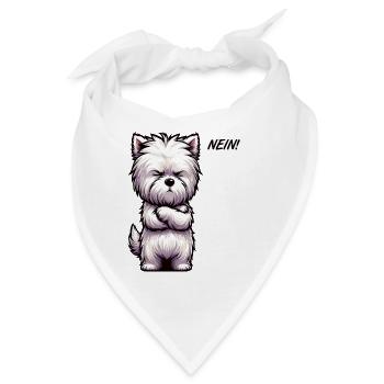 Nein West highland terrier Westie West highland - Bandana - Weiß - Vorne