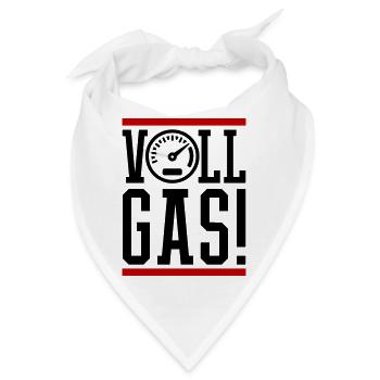 Vollgas Tacho Spruch - Bandana - Weiß - Vorne