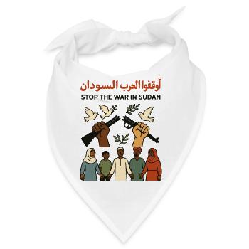 Frieden für den Sudan - Bandana - Weiß - Vorne