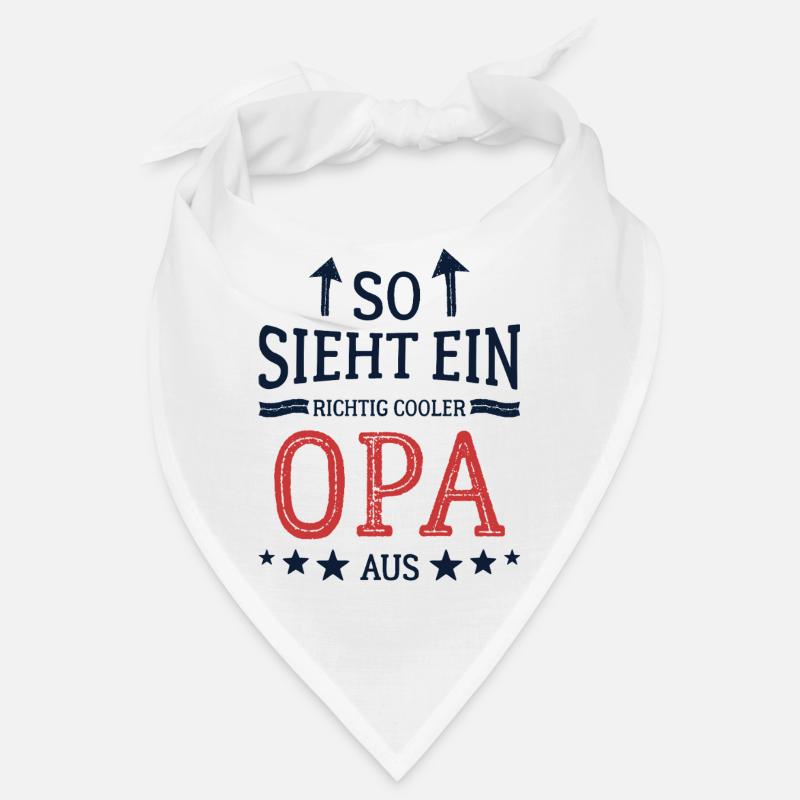 So sieht ein cooler Opa aus Bester Großvater - Bandana - Weiß