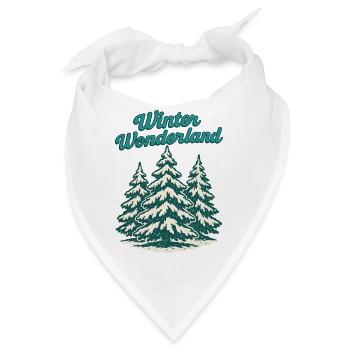 Winter Wonderland Kiefern - Bandana - Weiß - Vorne